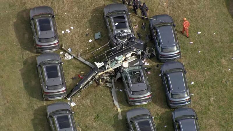 Helicópteros caíram após colisão