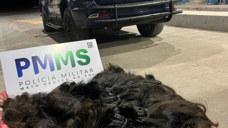 Polícia apreendeu 38 quilos de cabelo em Corumbá