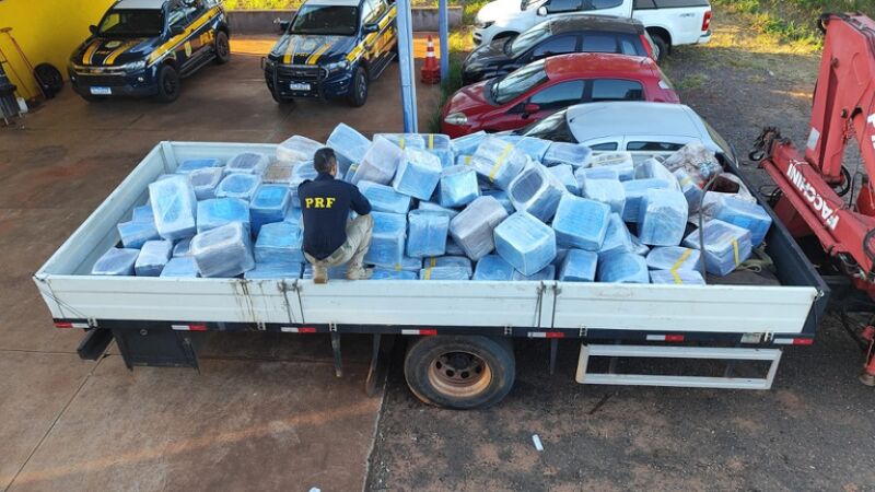 Droga apreendida durante as fiscalizações na BR-158