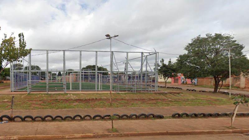 Quadra esportiva no Parque do Lageado, onde ocorreu o homicídio