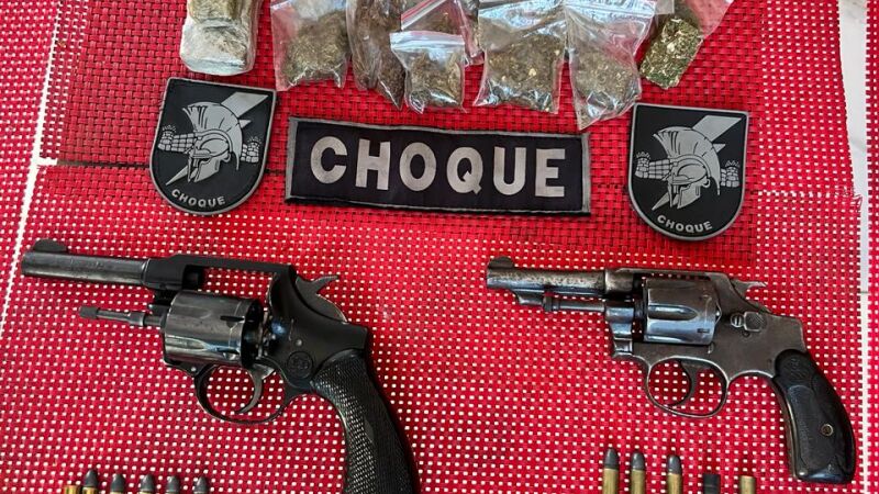 Objetos apreendidos pelo Choque