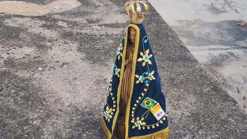 O suspeito confessou a prática do furto e disse que escondeu a imagem no Cemitério Santa Cruz