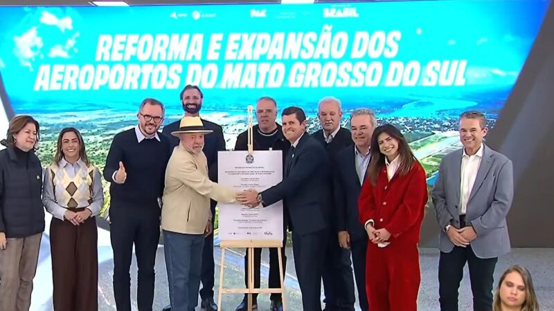 Em Ponta Porã, Lula entregou obras de reformas em três aeroportos de MS
