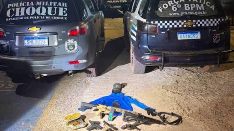 Bandidos que mataram soldado da PM em Corumbá estavam com pistolas de dois fuzis, que foram apreedidos pela polícia