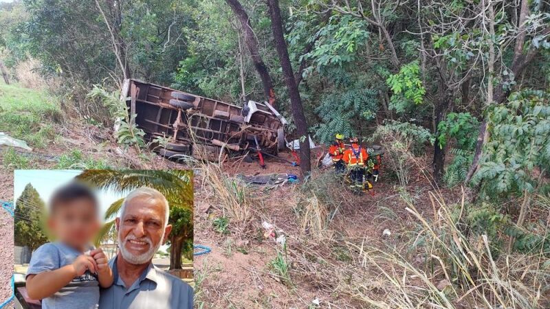 Com a força do impacto, uma das vítimas foi arremessada para fora da cabine