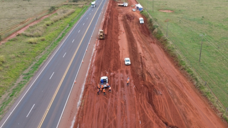 Obras do Serviço de Atendimento ao Usuário na BR-267 em Bataguassu 