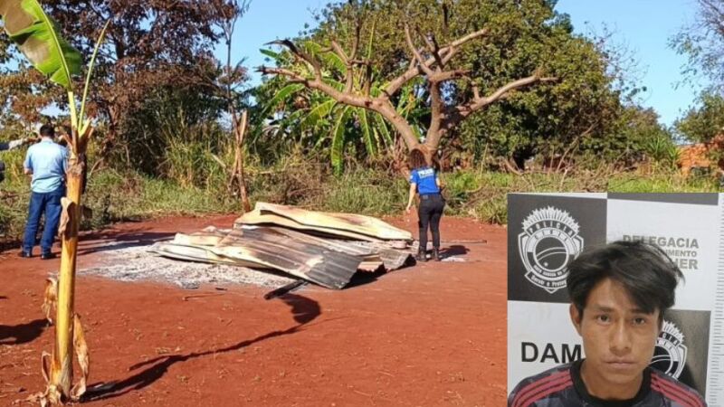 Consumida pelas chamas, a casa em questão fica na Aldeia Jaguapiru