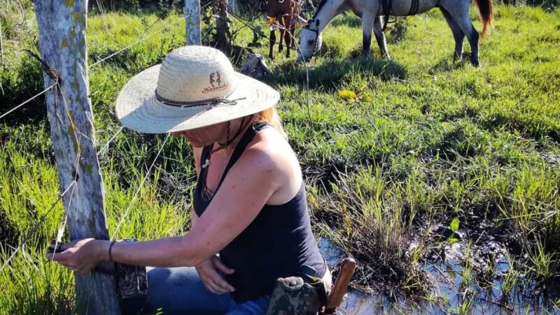 Lydia Theresia Möcklinghoff passou temporada no Pantanal para pesquisar tamanduás