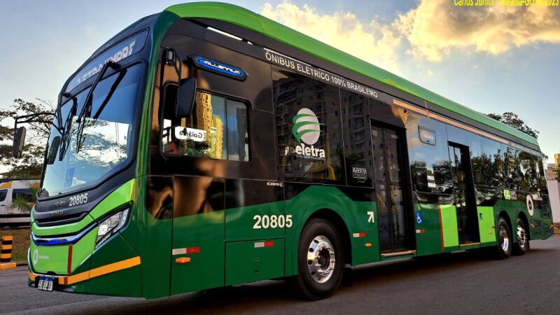 Em Goiânia, Grupo HP já adota ônibus elétrico no sistema de transporte coletivo