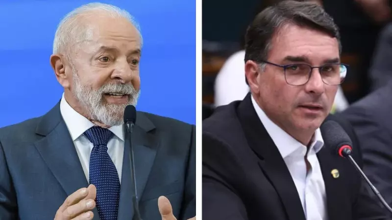 Conforme a pesquisa, Lula aparece com rejeição de 50%. Enquanto isso, a de Flávio Bolsonaro subiu para 57% 
