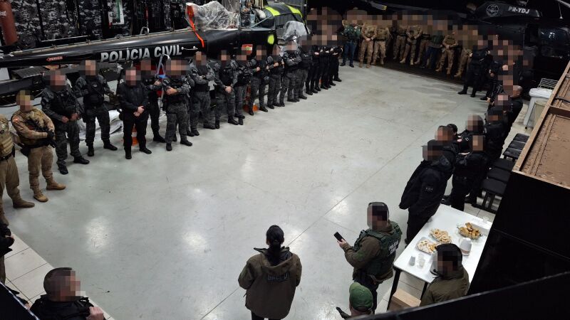 Mais de 550 agentes de diferentes forças de segurança de Santa Catarina participaram da operação nesta quarta-feira