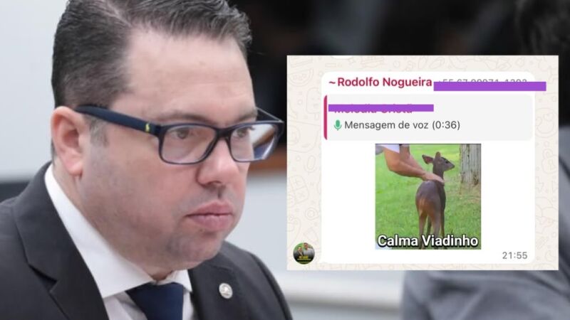 Deputado federal Rodolfo Nogueira com reação homofóbica no detalhe da foto