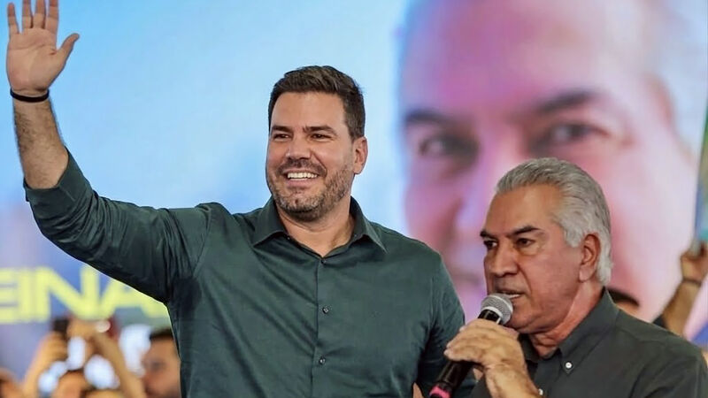 Os candidatos ao Senado Capitão Contar e Reinaldo Azambuja