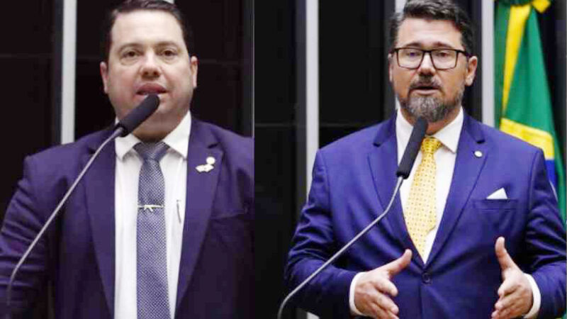 Rodolfo Nogueira e Marcos Pollon, deputados do PL que tentarão a reeleição por Mato Grosso do Sul