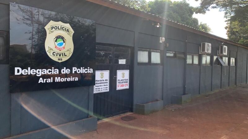Fachada da Delegacia de Polícia Civil de Aral Moreira