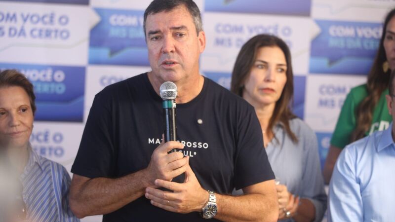 Durante convenção do MDB, Eduardo Riedel afirmou que discorda da decisão do PP e defendeu até o fim a candidatura de Tereza Cristina à vice-presidência da República