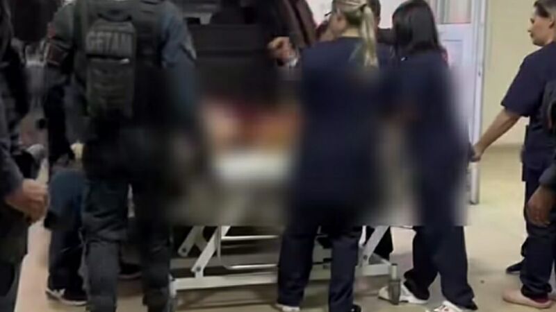 Claudinei Borgert foi socorrido após ser baleado durante confronto com policiais e encaminhado ao Hospital Auxiliadora, onde morreu pouco depois.