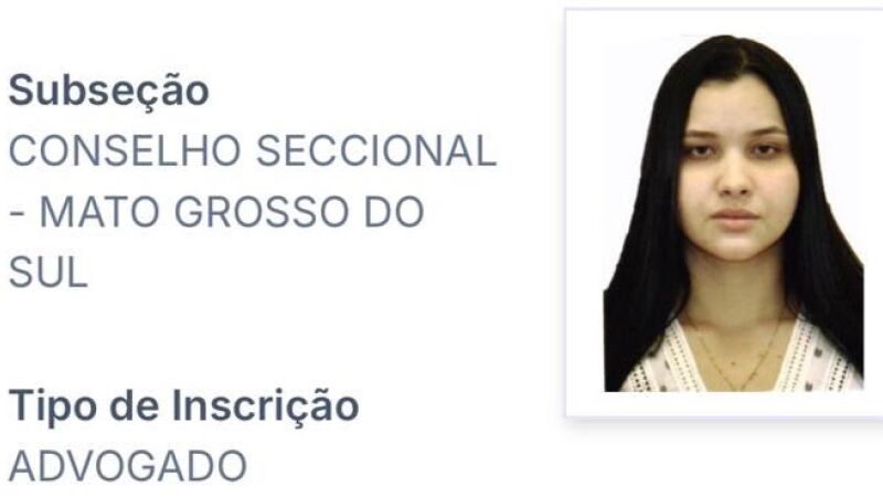 Inscrição da advogada na Ordem dos Advogados do Brasil