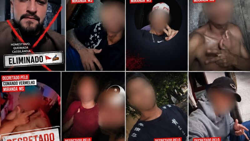 Montagem com fotos dos alvos era publicada em perfis da facção no TikTok e no Instagram