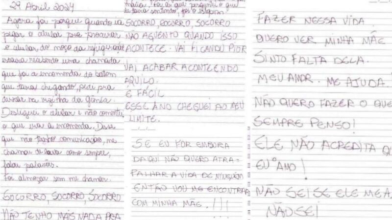 Inquérito policial traz registros do diário de Fabíola Marcotti que se iniciam em 17 de abril de 2022, com pelo menos quatro anos de relatos da convivência
