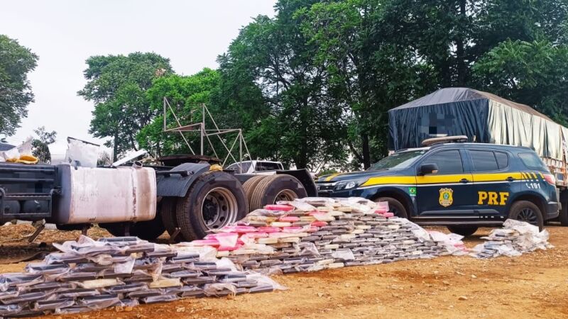 Entorpecentes foram encontrados em tanque de caminhão-trator