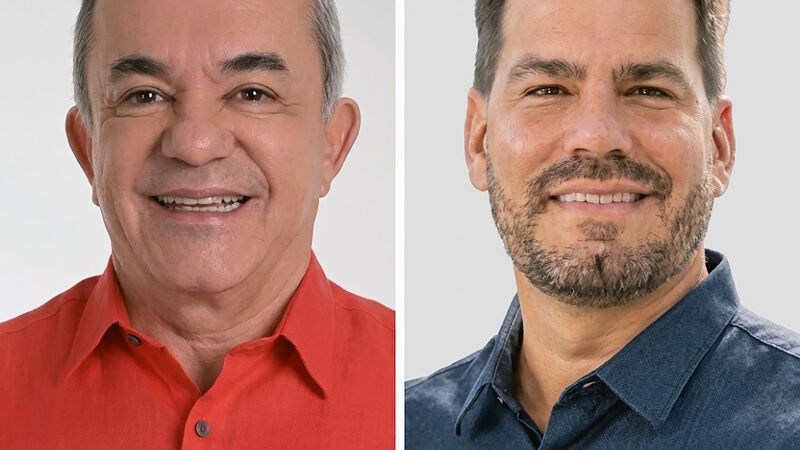 O deputado federal Vander Loubet (PT) e o ex-deputado estadual Capitão Contar (PL) são adversários 