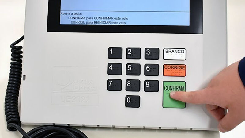 Urna eletrônica que passou por teste no TRE-MS neste mês