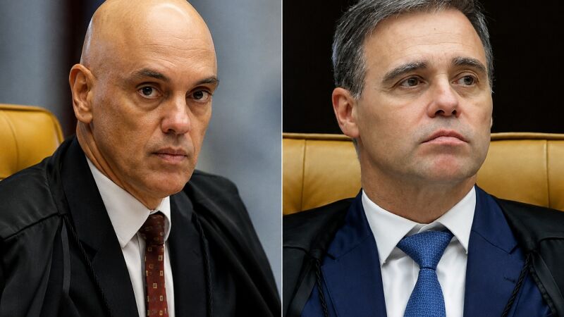 Alexandre de Moraes e André Mendonça estão no centro de embate no STF após Moraes apontar indícios de irregularidades na condução de investigações pelo colega.