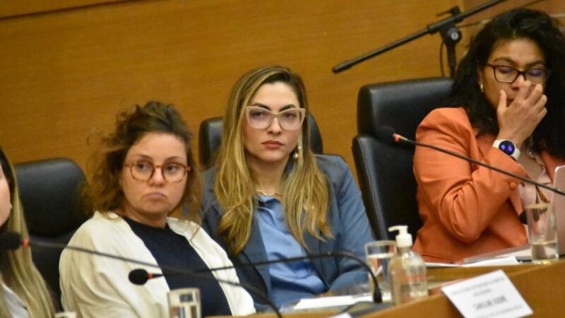 Ao centro, delegada Thielly Dias de Alencar