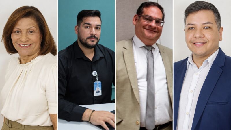 Da esquerda para a direita, Alir Terra Lima, Alessandro Dias Junqueira, Rinaldo Hakme Romano e Paulo Guilherme Gutierrez Mariosa, integrantes da cúpula da Santa Casa presos na Operação Antidotum.