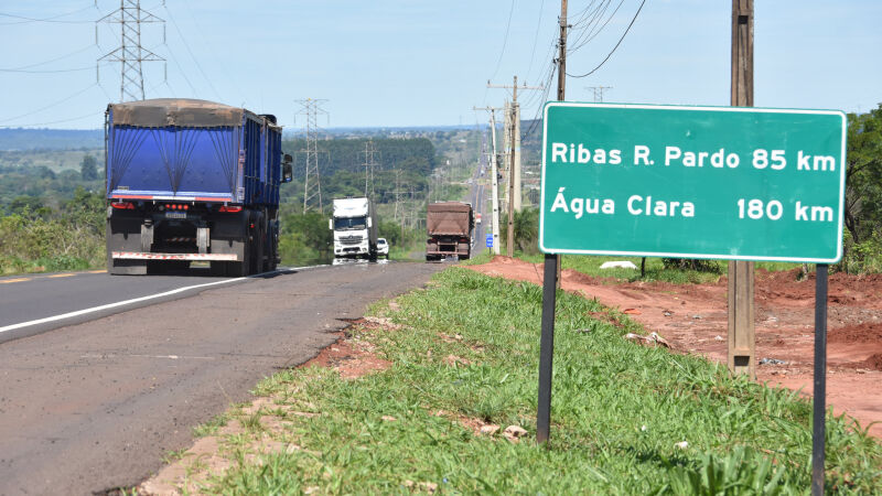 Duplicação começará em Campo Grande e deve atingir trecho até a fábrica de celulose da Suzano