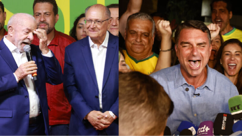 Logo após o fim da apuração dos votos, Lula, ao lado de Alckmin, fez balanço do resultado das urnas, enquanto Flávio Bolsonaro comemorou com aliados em Brasília 