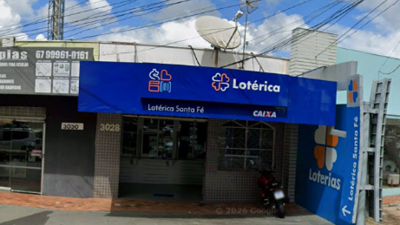 Lotérica Santa Fé, localizada na Avenida Mato Grosso