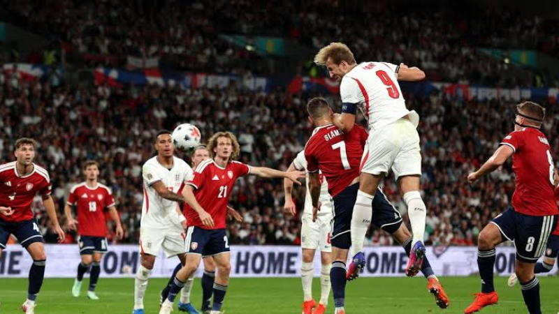 Harry Kane, em partida entre Inglaterra e Tchéquia pela Liga das Nações 