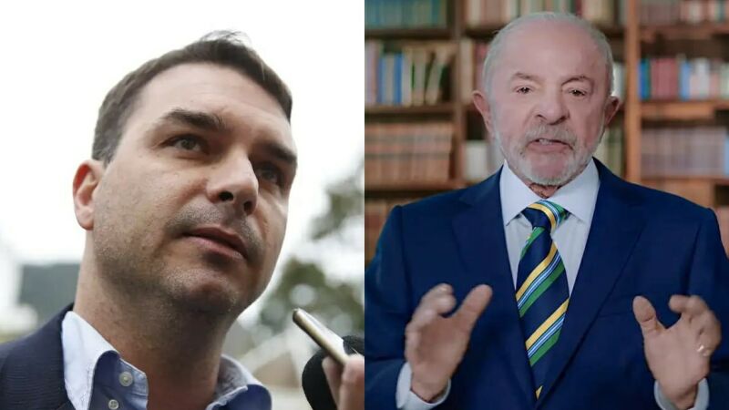 O presidente Luiz Inácio Lula da Silva (PT) e o senador Flávio 
