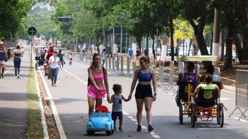 Parque dos Poderes estará disponível para pedestres e ciclistas durante sábado, domingo e segunda-feira