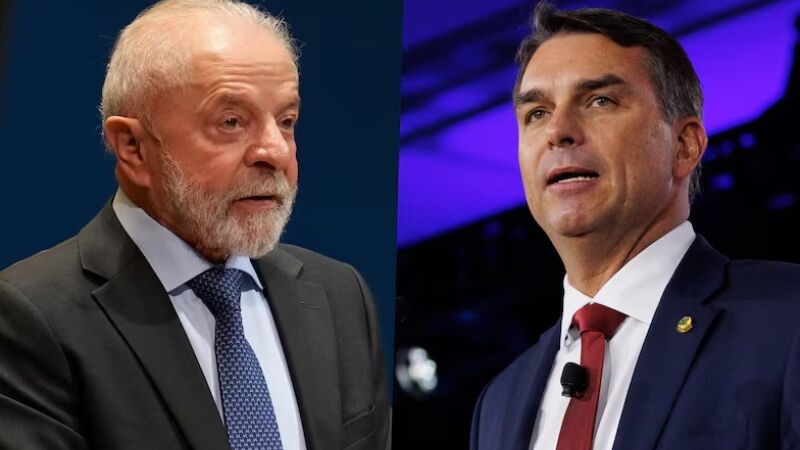 Luiz Inácio Lula da Silva e Flávio Bolsonaro