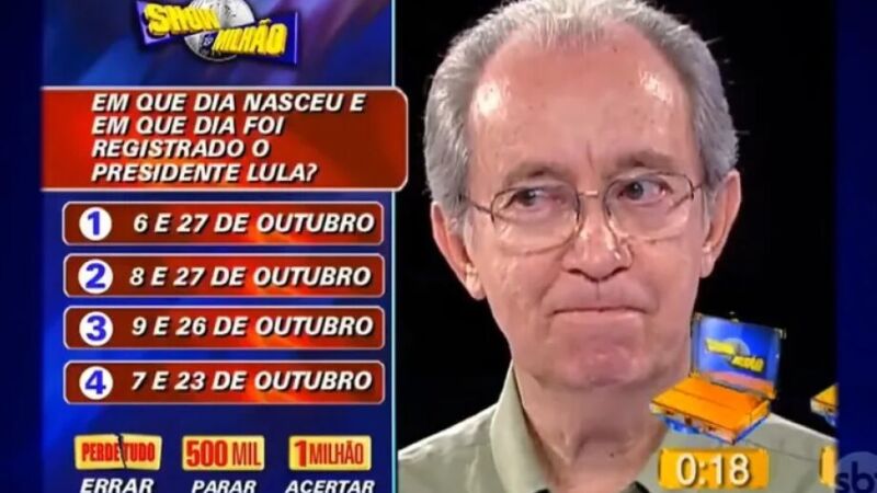 Relembre o momento em que Sidiney venceu o memorável programa comandado pro Sílvio Santos 