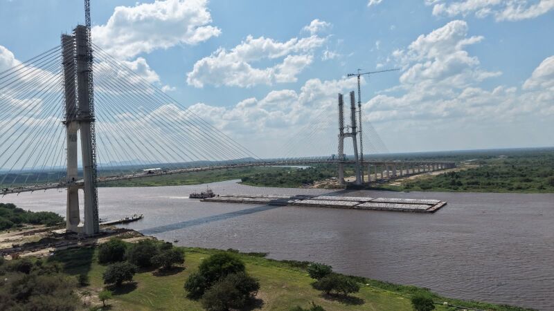 Ponte Internacional da Rota Bioceânica liga Porto Murtinho (MS) à Carmelo Peralta, no Paraguai