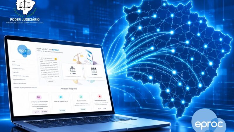 Novo sistema eproc é ampliado para todas as comarcas de Mato Grosso do Sul, modernizando a tramitação de processos judiciais na área cível.