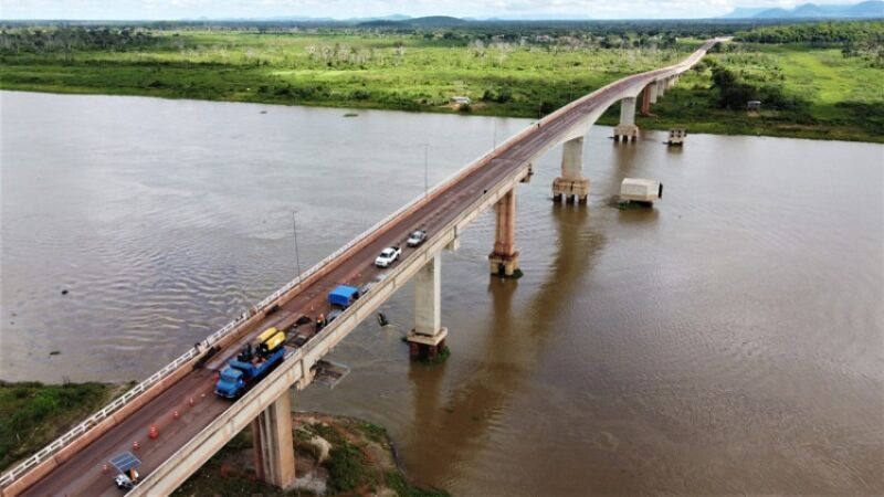 Ponte sobre o Rio Paraguai, na BR-262, ficará totalmente interditada por 19 horas para continuidade das obras de recuperação da estrutura.
