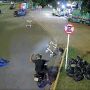 Vídeo: em barreira policial, PM é atropelado por moto em evento de influencer digital