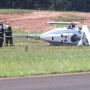 Helic&oacute;ptero do governo, com quatro pessoas, cai em Campo Grande
