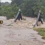 Rio transborda e ponte &eacute; arrastada ap&oacute;s 393 mil&iacute;metros de chuva em Corguinho