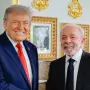 Lula e Trump se cumprimentam durante evento social no G7