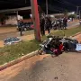 Câmeras registram acidente que matou motociclista após fuga em MS