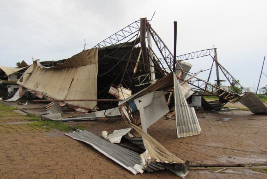 Posto desativado foi destru&iacute;do durante vendaval