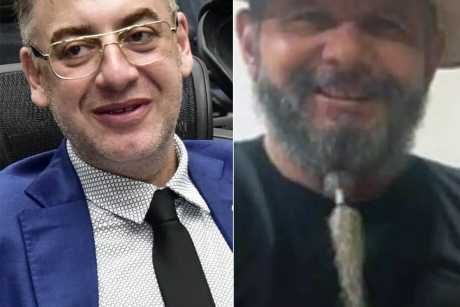 O deputado Neno Razuk e o major PM Gilberto Luiz dos Santos