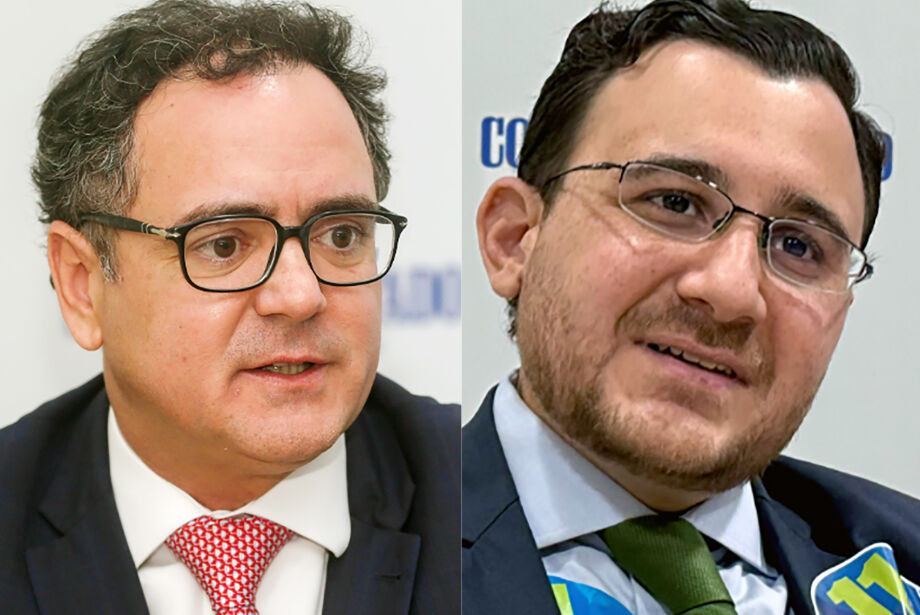 Os advogados Bitto Pereira, da chapa 22, e Lucas Rosa, da chapa 11, disputam a presidência da OAB-MS