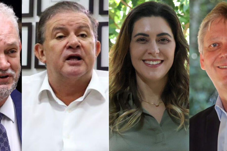 O deputado federal Geraldo Resende e os ex-secret&aacute;rios Eduardo Rocha, Viviane Luiza e Jaime Elias Verruck